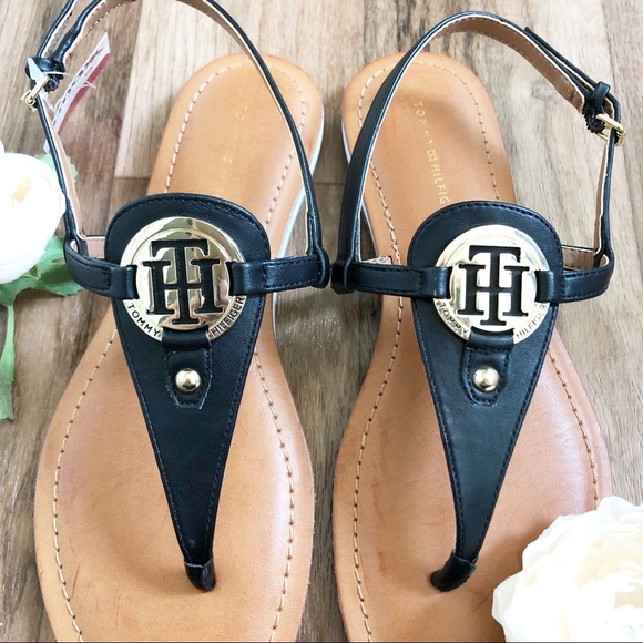 Tommy Hilfiger Shoes - Tommy Hilfiger Black T Strap Sandal NWT